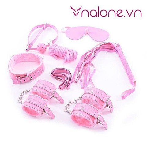 Bộ dụng cụ bạo dâm 7 món màu hồng chính hãng