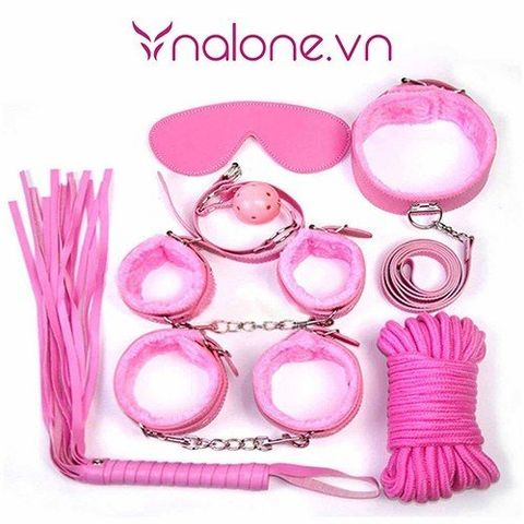Bộ dụng cụ bạo dâm 7 món màu hồng chính hãng