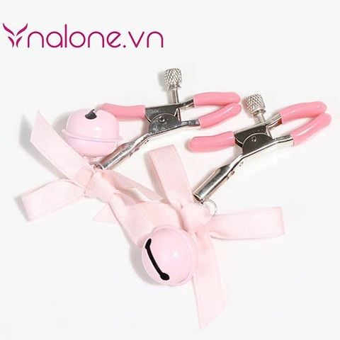 Bộ kẹp vú bạo dâm có lục lạc đính nơ dễ thương giá rẻ