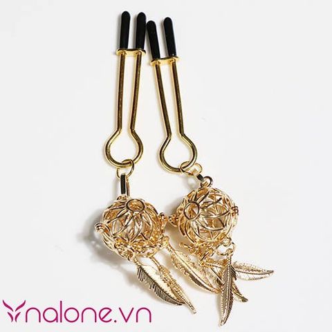 Bộ kẹp vú bạo dâm gắn charm cổ điển có đèn giá rẻ