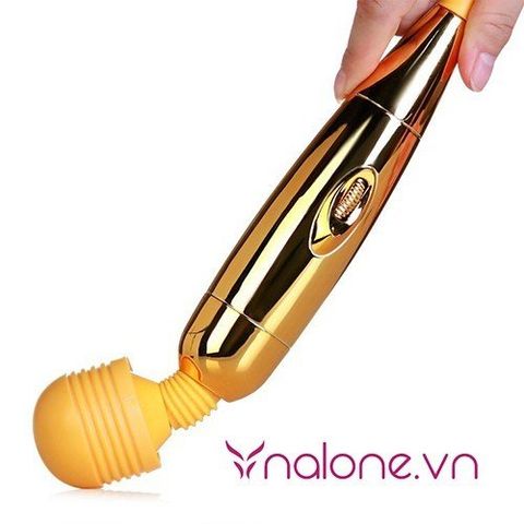 Chày rung mini massage đa điểm mạ vàng