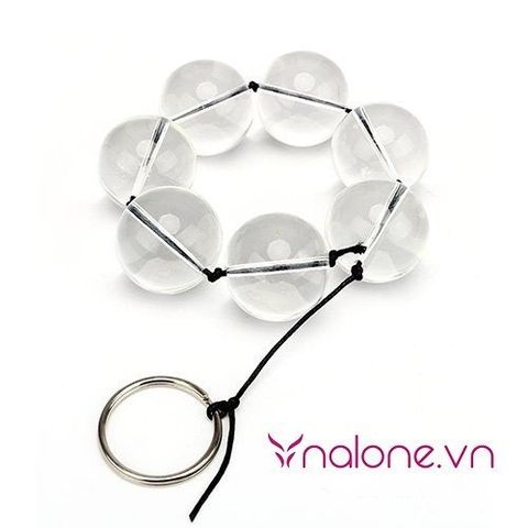 Chuỗi hạt thủy tinh kích thích hậu môn cực phê dành cho Gay