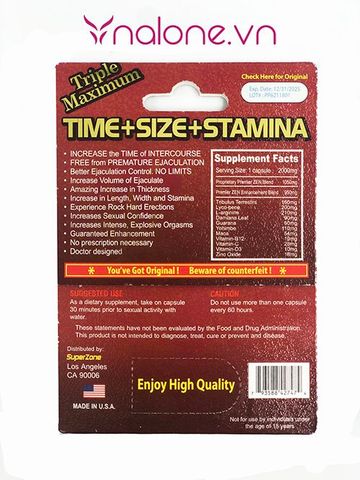 Cường dương kéo dài thời gian quan hệ SuperZone chính hãng