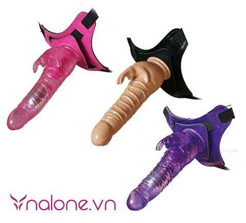 Dương vật có dây đeo siêu rung Harness Rabbit Dong
