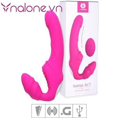 Dương vật giả 2 đầu có rung điều khiển xa Nana-RCT chính hãng