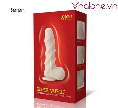 Dương vật giả silicon gân xoắn siêu mềm Super Muscle chính hãng