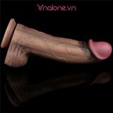  Dương vật giả silicone 2 lớp cỡ XXL LoveToy (DV58W) 