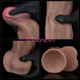  Dương vật giả silicone 2 lớp cỡ XXL LoveToy (DV58W) 