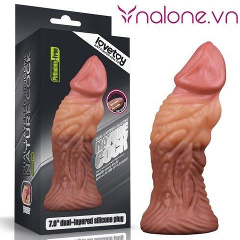 Dương vật giả silicone 2 lớp siêu gân Lovetoy chính hãng