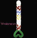  Dương vật thủy tinh tay cầm trái tim siêu kích thích (DV52F) 