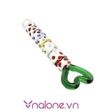  Dương vật thủy tinh tay cầm trái tim siêu kích thích (DV52F) 