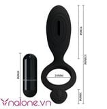  Vòng đeo dương vật có nhánh rung Prettylove Ethel (DC76) 