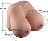  Ngực giả silicone trần có lỗ âm đạo và hậu môn (AD38V) 