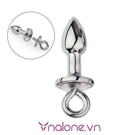 Phích cắm hậu môn bằng kim loại có lỗ móc treo giá rẻ
