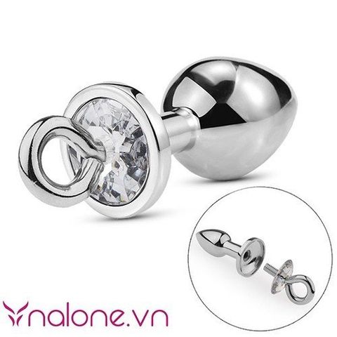 Phích cắm hậu môn bằng kim loại có lỗ móc treo giá rẻ