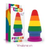  Phích cắm hậu môn silicon đa sắc LoveToy Prider (HM35) 