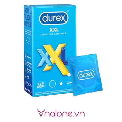 Bao cao su size lớn Durex XXL Extra Long Extra Wide chính hãng