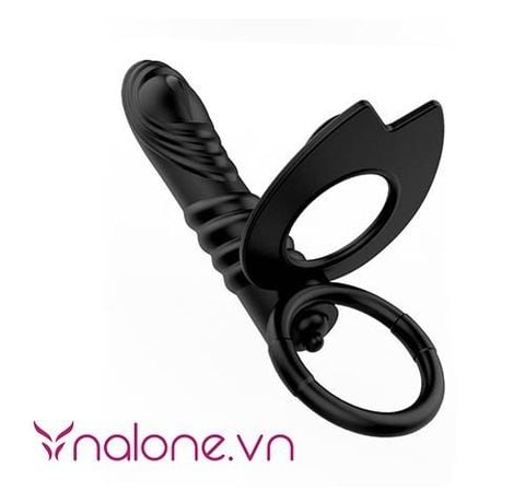 Vòng đeo dương vật có nhánh rung kích thích hậu môn giá rẻ