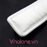  Vòng xích cổ bằng da bạo dâm màu trắng có đệm êm (BZ20B) 
