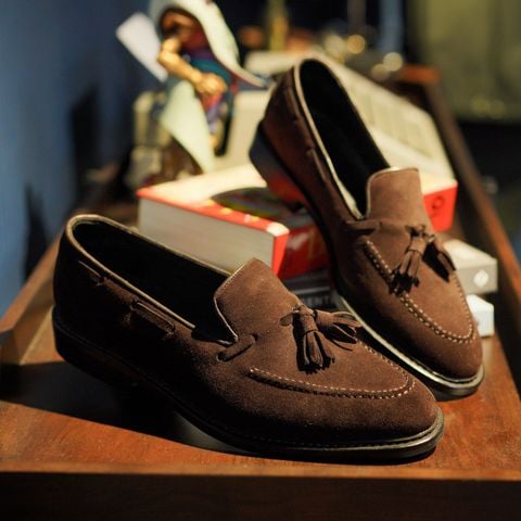  BEIGE LABEL - TANKER - GIÀY TASSEL LOAFER DA LỘN CÓ TUA RUA TRANG TRÍ ĐẾ CAO SU 