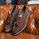  BEIGE LABEL - TANKER - GIÀY TASSEL LOAFER DA LỘN CÓ TUA RUA TRANG TRÍ ĐẾ CAO SU 