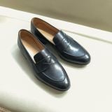  BEIGE LABEL- FIN - GIÀY PENNY LOAFER CỔ ĐIỂN BĂNG ĐÔ HÌNH VẨY CÁ ĐẾ CAO SU 