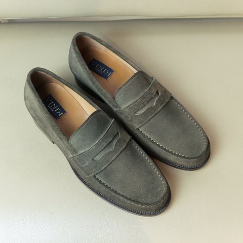  BLUE LABEL - IVY - MOCASSIN SUEDE CALFSKIN LOAFER - MCKAY/BLAKE 