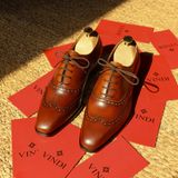  BEIGE LABEL - MAPLE - GIÀY BROGUE OXFORD BALMORAL WINGTIP ĐẾ CAO SU - ĐÁNH MÀU PATINA 