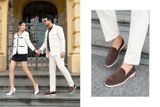  BEIGE LABEL - DRAGON LITE - GIÀY LOAFER RÚT MOCCASIN DA LỘN MÀU NÂU ĐẬM ĐẾ CAO SU SIÊU NHẸ 