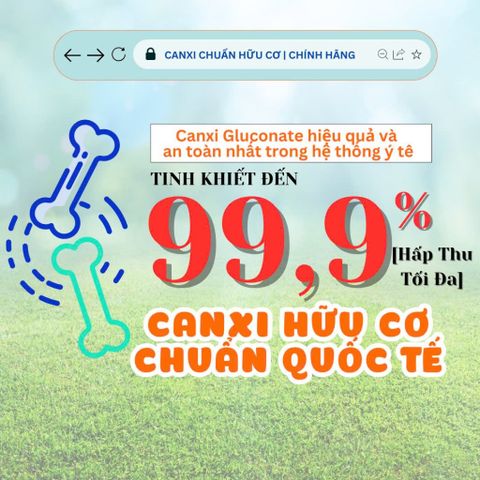  01 hộp Canxi hữu cơ DDA - Cal Powder - Tinh Khiết 99,9% Không Màu, Không Mùi, Không Vị 