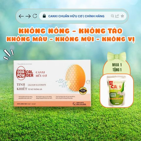  Canxi hữu cơ DDA - Cal Powder - Cho mẹ bầu và sau sinh - tinh khiết 99,9% không màu, không mùi 