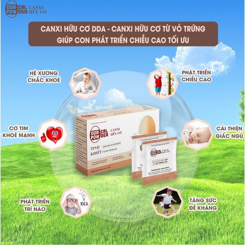  Canxi hữu cơ DDA - Cal Powder - Cho mẹ bầu và sau sinh - tinh khiết 99,9% không màu, không mùi 