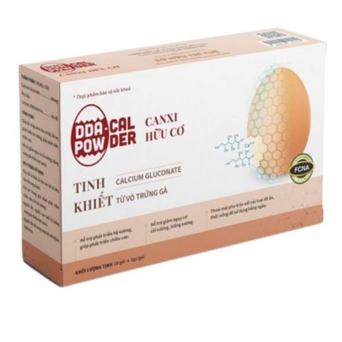  05 hộp Canxi hữu cơ DDA-Cal Powder - Không Màu - Không Mùi - Không Vị 