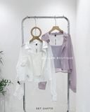  Set sơ mi voan mỏng + áo dây 8883 