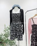  Set đầm dây bông + cardigan 809 