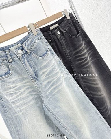  Quần jean suông rộng wax 8229 