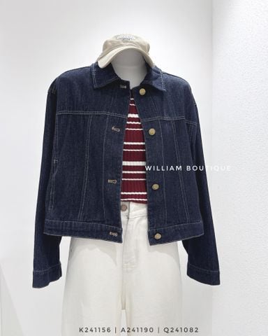  Áo khoác jean xanh đậm 9096 