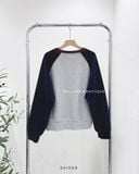  Áo cardigan thêu ngựa tay phối màu 7109 