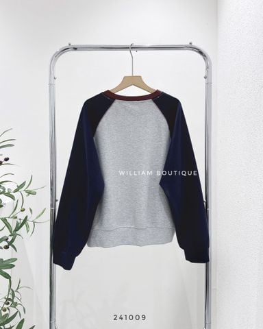  Áo cardigan thêu ngựa tay phối màu 7109 