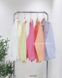  Áo sơ mi cotton gân 2 túi 6582 