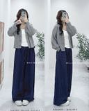  Quần linen sọc xanh đen 4975 
