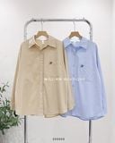  Áo sơ mi cotton mỏng túi thêu FL9020 