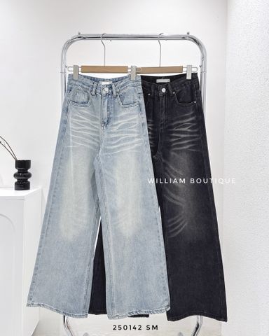  Quần jean suông rộng wax 8229 