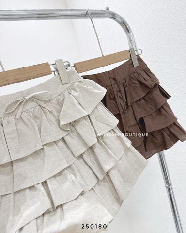  Váy linen ngắn 4 tầng 6127 