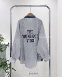  Áo sơ mi denim phối sọc 2028 