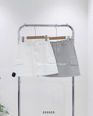  Váy kaki ngắn túi hộp 25070 