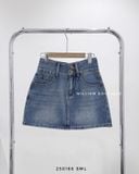  Váy jean ngắn lưng bự YKK 5012 