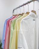  Áo sơ mi cotton gân thêu F 5549 