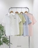  Áo sơ mi tay ngắn rộng thêu gấu 8039 
