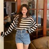  Áo TD dệt kim sọc 0978 